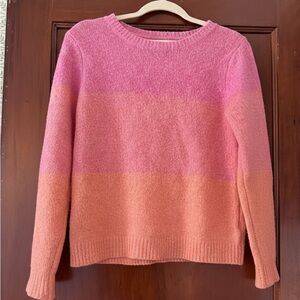 cupcakes & cashmere Pink and Orange Crew Neck Sweater